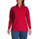 Lands' End Womens Quarter Zip Fleece Pullover Rich Red Regular Large