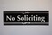 No Soliciting Decal - 8" X 2.5" (PS58)
