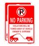 Joffreg No Parking Sign,Violators Will Be Towed Away at Vehicle Owners Expense,14 x 10 Inches,Reflective Aluminum,UV Printed,Weather Resistant,Waterproof,Durable Ink,Easy to Mount,Outdoor Use,2 Pack