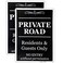 2 Pack Private Road Sign, Residents &amp; Guests Only Access, No Entry Without Permission 14x10 Inch UV Printed Aluminum for Residents &amp; Visitors, Fade-Resistant, Weatherproof