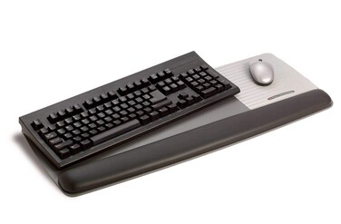 3M Gel Wrist Rest for Keyboard and Mouse with Tilt-Adjustable Platform, Precise Mouse Pad, 25.5 in x 10.6 in, Black (WR422LE)