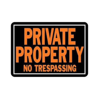 Hy-ko 848 Aluminum Private Property No Trespassing 10" X 14" Sign Pack of 12