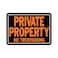 Hy-ko 848 Aluminum Private Property No Trespassing 10" X 14" Sign Pack of 12
