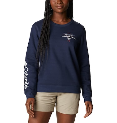 Columbia Women's Slack Water Crew, Collegiate Navy/Saltwater, X-Small