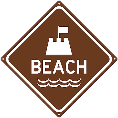 Beach Sandcastle 12" x 12" Tin Road Sign Sand Castle Beach Shore Vacation Home Deck Tiki Bar Pool Decor
