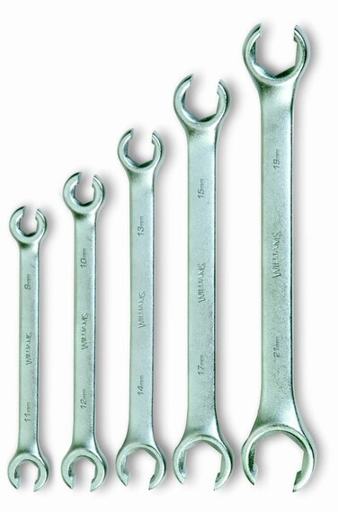 Williams 11692 5-Piece Metric Double Head Flare Nut Wrench Set