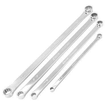 Genius Tools 4pc SAE Extra Long Box End Wrench Set DE-704S