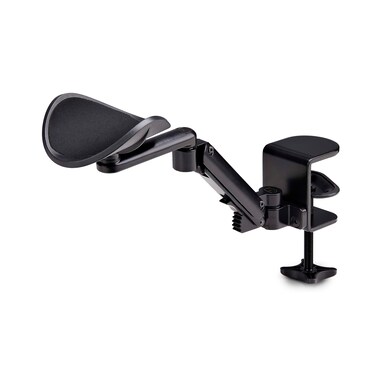 StarTech.com Adjustable Arm Rest for Office Desk, Ergonomic Arm/Elbow Support, 360-Degree Rotation, Clamp-On/No Drill Install