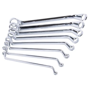 Performance Tool W1085 8Pc Offset SAE Box Wrench Set - Precision Machined with 12-Point Box End Design for Easy Access and Increased Torque