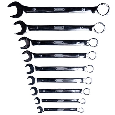 General Tools Combination Wrench Set #WS-0402, Metric, 9 Piece, 7mm To 19mm