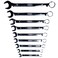 General Tools Combination Wrench Set #WS-0402, Metric, 9 Piece, 7mm To 19mm
