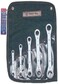 Wright Tool 9439 Ratchet Box Wrench Set with Denium Tool Roll (5-Piece), Silver