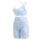 Yoga Short Set for Women Sport Bras High Waist Tummy Control Slimming Booty Butt Lift Yoga Bra Running Gym Workout Fitness Blue