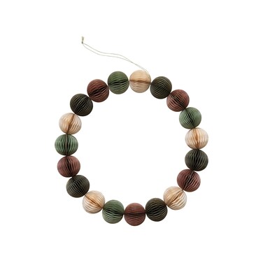 Creative Co-Op 14' Round Handmade Recycled Paper Honeycomb Ball Wreath, Multi Color