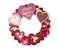 Valentine's Day Wooden Heart and Kisses Hanging Wreath with Dangling Welcome Sign