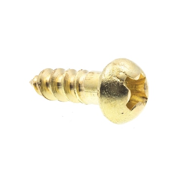 Prime-Line 9207385 Wood Screws, Round Head, Phillips Drive, #6 X 1/2 In., Solid Brass (25 Pack)