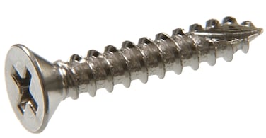 The Hillman Group 45385 9-Inch x 1-1/2-Inch Flat Phillips Wood Screw, Chrome, 15-Pack