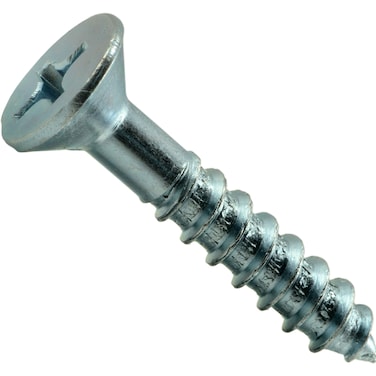 Hard-to-Find Fastener 014973474089 Phillips Flat Wood Screws, 16 x 1-1/2, Piece-50