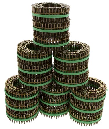 MURO #8 x 1-3/4" Yellow Zinc Square Drive Flathead Twin Thread Wood Screws for Speed Driver