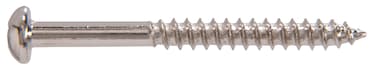 The Hillman Group 1222 4 X 1/2 in. Nickel Plated Round Head Phillips Wood Screw 72-Pack