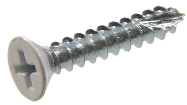 The Hillman Group 45410 5-Inch x 3/4-Inch Flat Phillips Wood Screw, White, 50-Pack