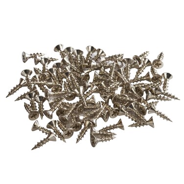 Rok Hardware #7 x 5/8" Flat Head Phillips Deep Thread Wood Screws Nickel Plated - Super Value 100 Pack
