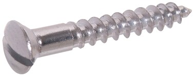 Hillman 1187 Brass Chrome Plated Oval Head Slotted Wood Screw 8 x 1 1/4 in. 30-Pack