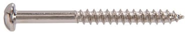 The Hillman Group 1231 8 X 1-1/2 in. Nickel Plated Round Head Phillips Wood Screw 30-Pack