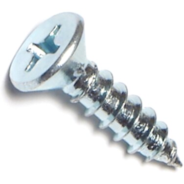 Hard-to-Find Fastener 014973293710 1-Inch Phillips Flat Wood Screws, 100-Piece , zinc