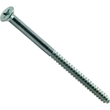 Hard-to-Find Fastener 014973293680 Phillips Flat Wood Screws, 12 x 4, Piece-100, zinc