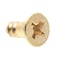 Prime-Line 9034476 Wood Screws, Flat Head, Phillips Drive, #6 X 3/8 In., Solid Brass (25 Pack)