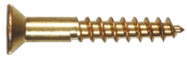 The Hillman Group 2714 6 X 3/4-Inch Brass Flat Phillips Wood Screw, 40-Pack
