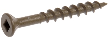 Hillman 48273 Brown Painted Head Square Drive Deck Screw #8 x 2", Silver