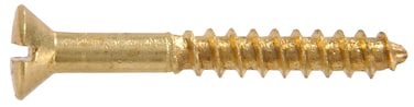 Hillman 1165 Brass Oval Head Slotted Wood Screw 10 x 3/4 in. 40-Pack