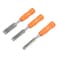 Buck Brothers 120203K 3-Piece Wood Chisel Set With Acetate Handles   1/2 Inch, 3/4 Inch, 1 Inch Chisels Included   Carve, Cut, and Shape Wood, Install Windows and Doors   Carpentry Tools,Orange