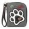 Chala Handbags Black Paw Print Zip-Around Wristlet Wallet, Dog Mom, Dog Lover-Rescue, Gray