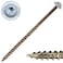 #9 x 3-1/2" Saberdrive White Cabinet Screws 1 LB, Approx. 64 Pieces, Durable Wood Screws, Serrated Thread for Secure Fastening, Avoid Cam Out