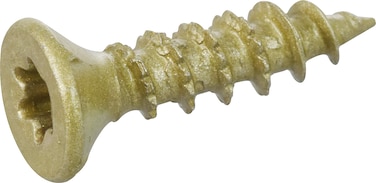 Power Pro Premium One Multi-Material Flat Head Screws, Epoxy Coated Steel, Fasten in Wood, Metal, Concrete, Drywall and Plastic, Bronze, 6 x 5/8 inch, Box of 50 Screws