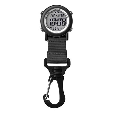 Dakota Light Digital Backpacker, Clip Watch, Alarm, Fob Watch, Timer and Dual Time Watch, Outdoor Gifts for Men and Women, Use for Fishing and More, Tactical Digital Watch, Clip On Watch