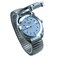 Stainless Steel Tactile Watch for Blind People-Battery Operated(Elastic Strap, Blue)
