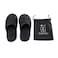 Comfysail Foldable Portable Slippers Washable Open Toe Towelling Slippers with Storage Bag for Spa Travel Hotel/Home Guest 34-43