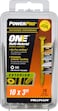 Power Pro Premium One Multi-Material Flat Head Screws, Epoxy Coated Steel, Fasten in Wood, Metal, Concrete, Drywall and Plastic, Bronze, #10 x 3 inches, Box of 15 Screws