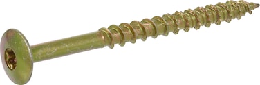 Power Pro Premium One Multi-Material Wafer Head Screws, Yellow Zinc Plated Steel, Fasten in Wood, Metal, Concrete, Drywall and Plastic, Yellow, #10 x 2-&frac12; inches, Box of 68 Screws