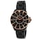 Peugeot Swiss Ladies Black Rose Gold Ceramic Watch PS4893BK