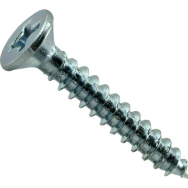Hard-to-Find Fastener 014973292065 Phillips Flat Wood Screws, 6 x 7/8, Piece-100, zinc