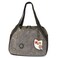 CHALA Bowling Tote Bag with coin purse (Stone Gray) (Owl -2)