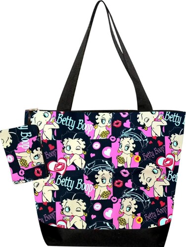 Betty Boop Polyester Shopping Bag with Coin Purse