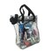 K-Cliffs Heavy Duty Clear Tote Deluxe See Through Messenger Work Bag Durable Transparent PVC Lunch Bag