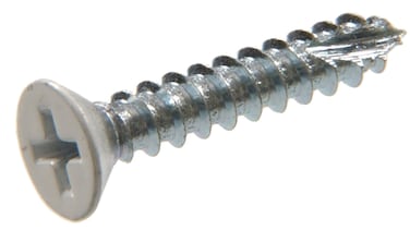 Hillman 45411 #7 x 3/4" White Flat-Head Phillips Wood Screw, 40-Pack
