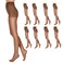 L'eggs Everyday Pantyhose 100% Nylon- Regular Panty, Sheer Toe- Suntan- Size Q- 8 Pack